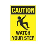 Caution Watch Your Step Graphic 10" x 14" Sign